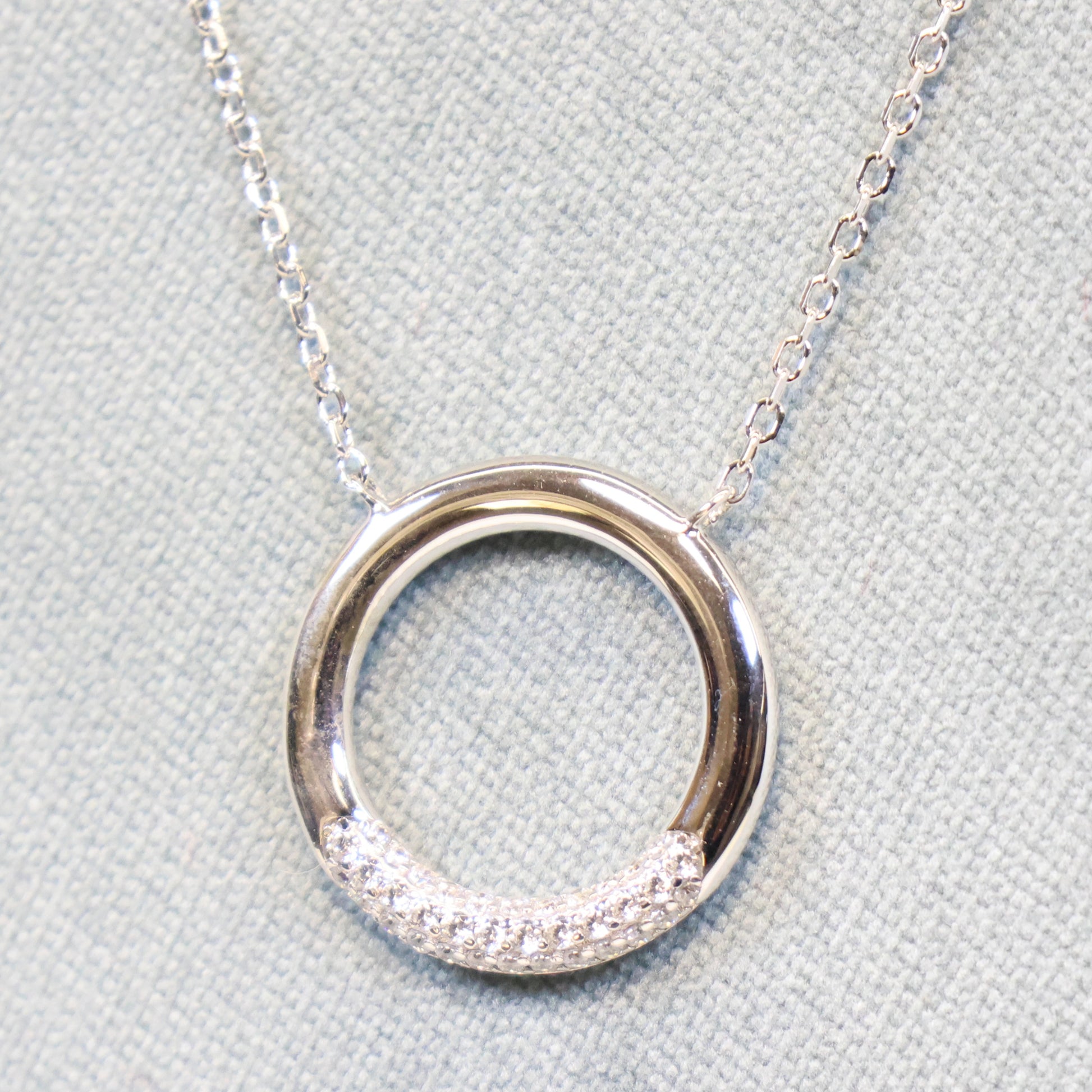 Naiomy silver zilveren ketting met Rond tussenstuk N3W56