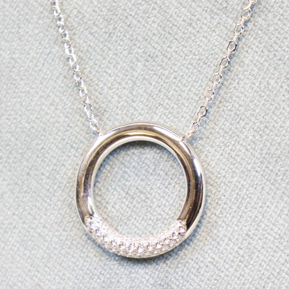 Naiomy silver zilveren ketting met Rond tussenstuk N3W56