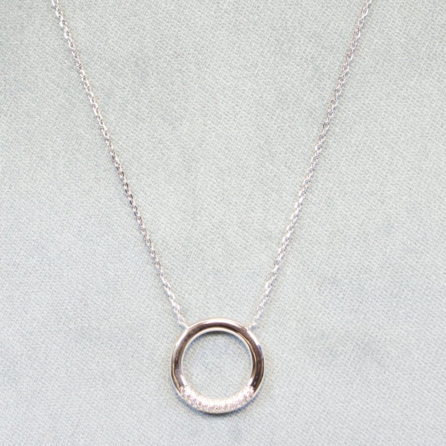 Naiomy silver zilveren ketting met Rond tussenstuk N3W56