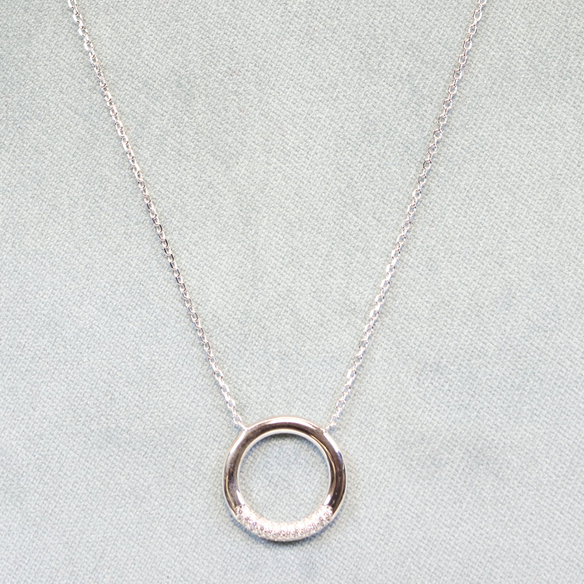 Naiomy silver zilveren ketting met Rond tussenstuk N3W56