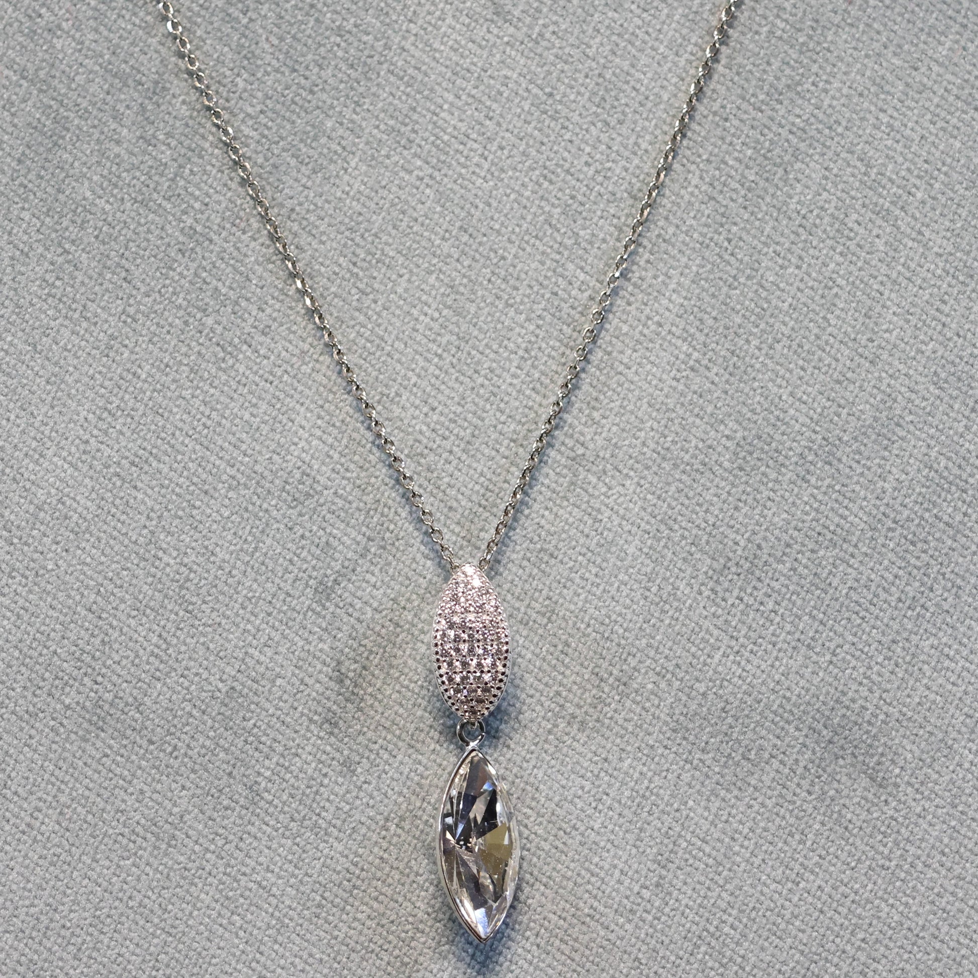 Spark zilveren ketting met Swarovski kristallen hanger NCD422815C