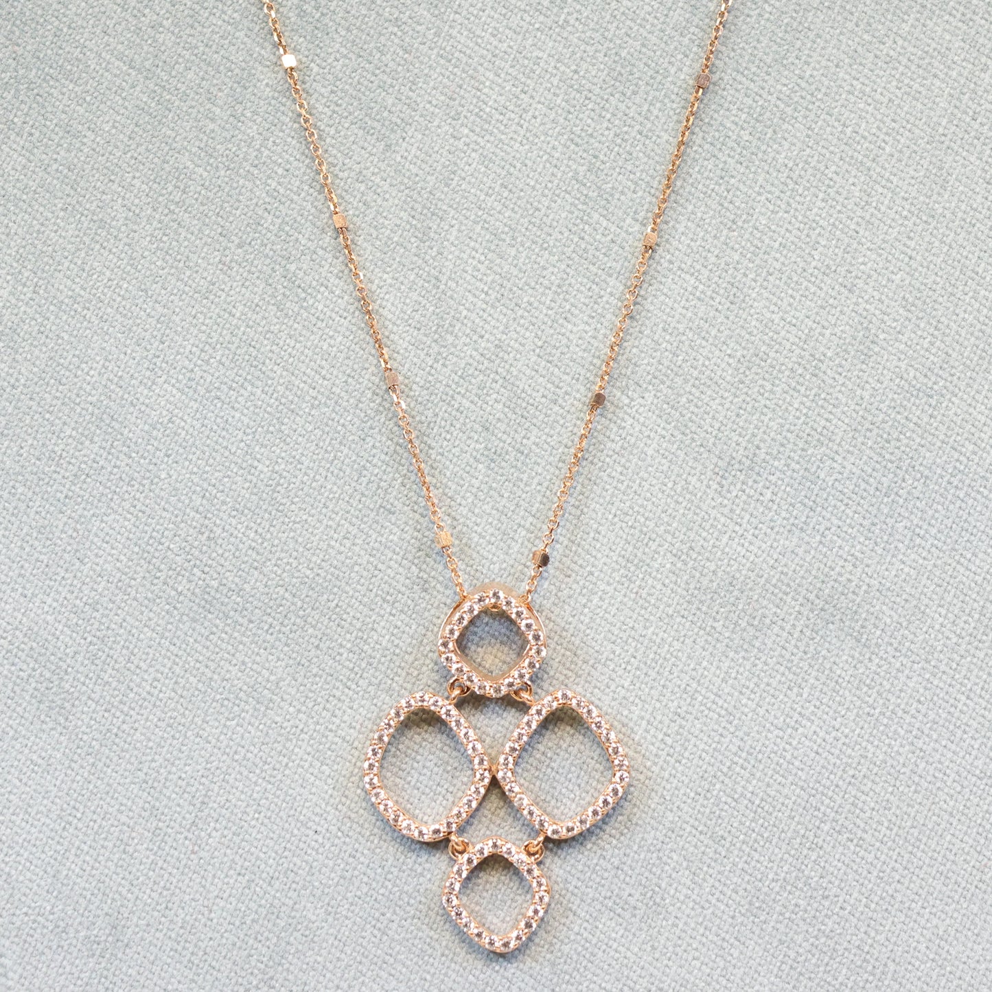 Naiomy silver rosé vergulde zilveren ketting met hanger N5L09