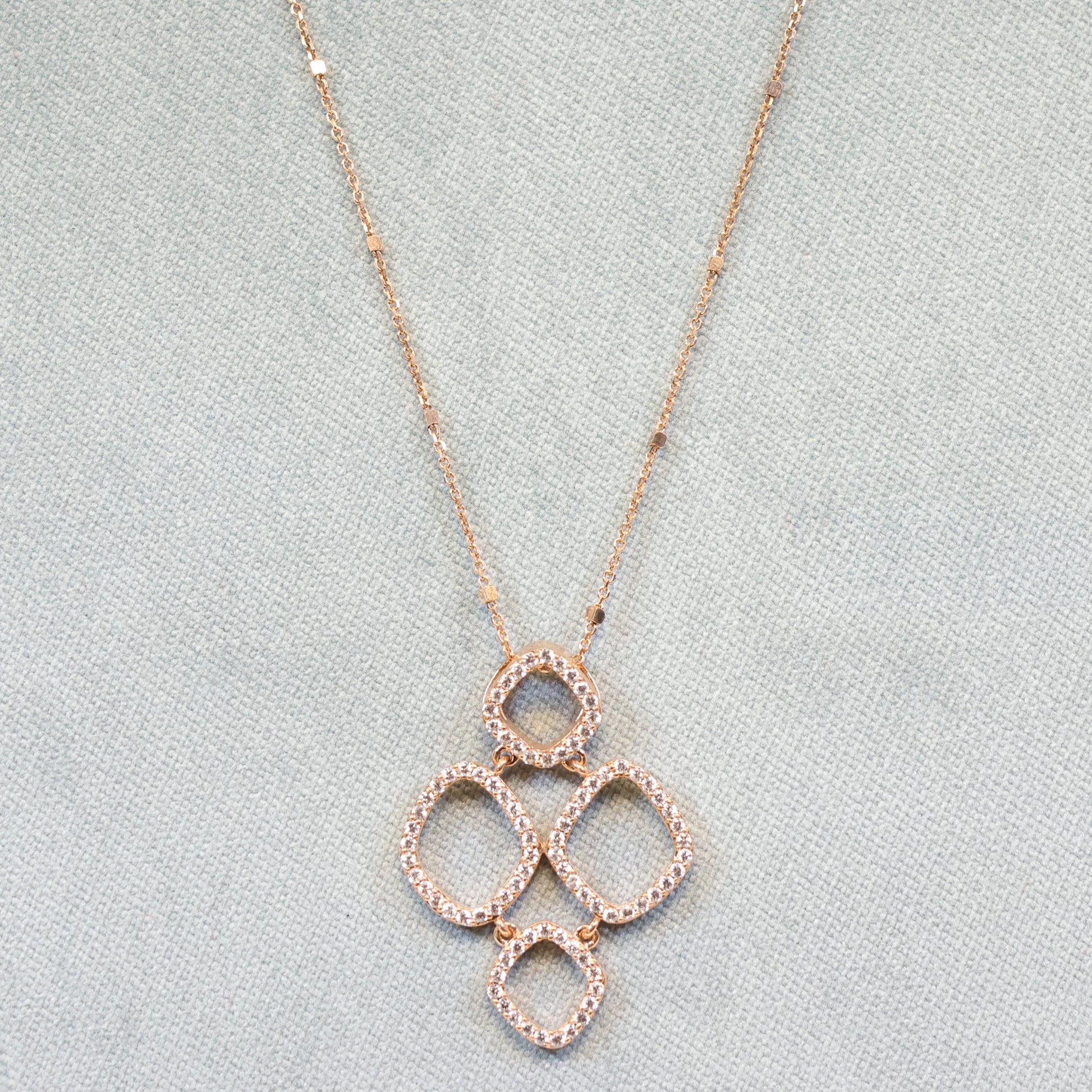 Naiomy silver rosé vergulde zilveren ketting met hanger N5L09