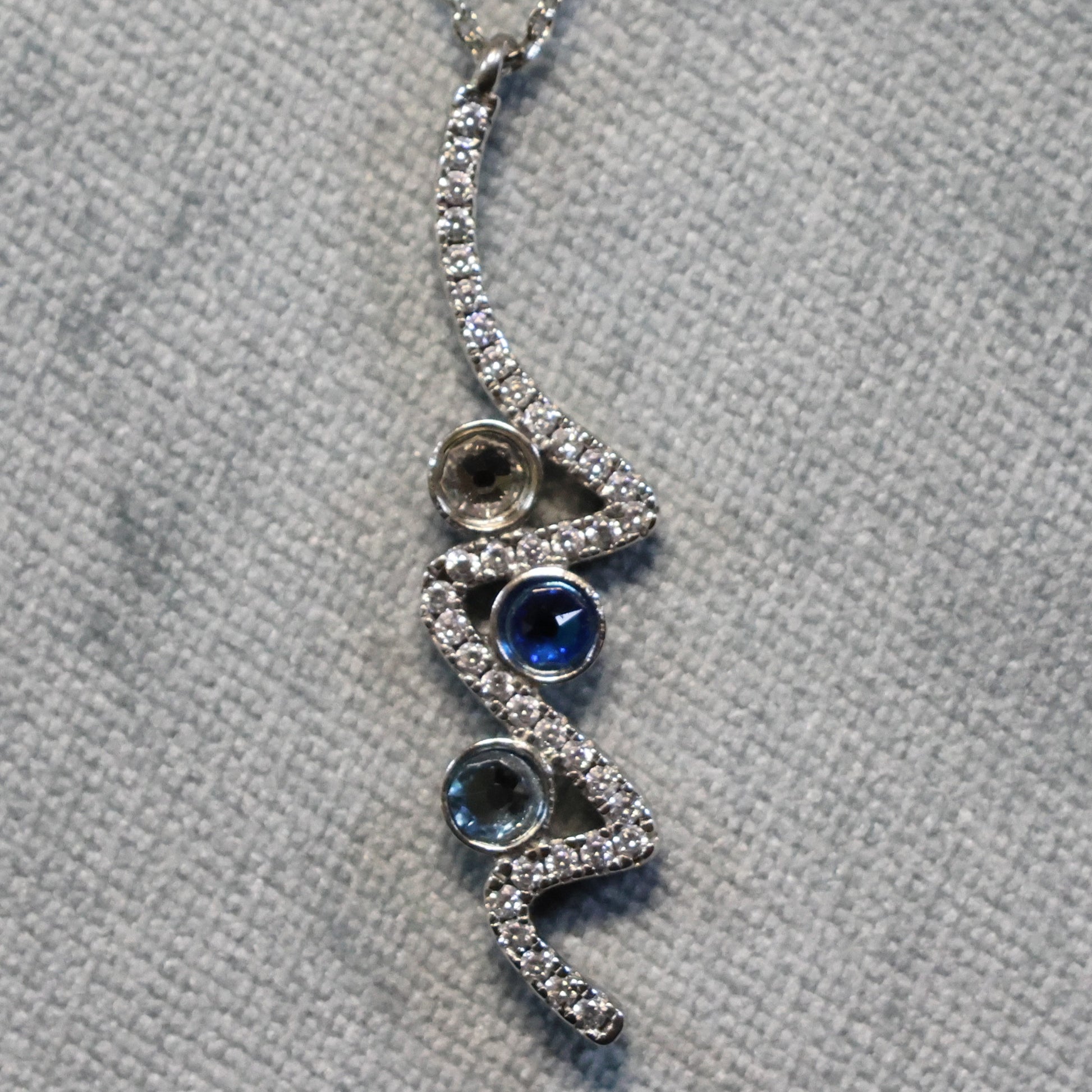 Spark zilveren ketting met Swarovski kristallen hanger NCS2088CCB