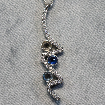 Spark zilveren ketting met Swarovski kristallen hanger NCS2088CCB