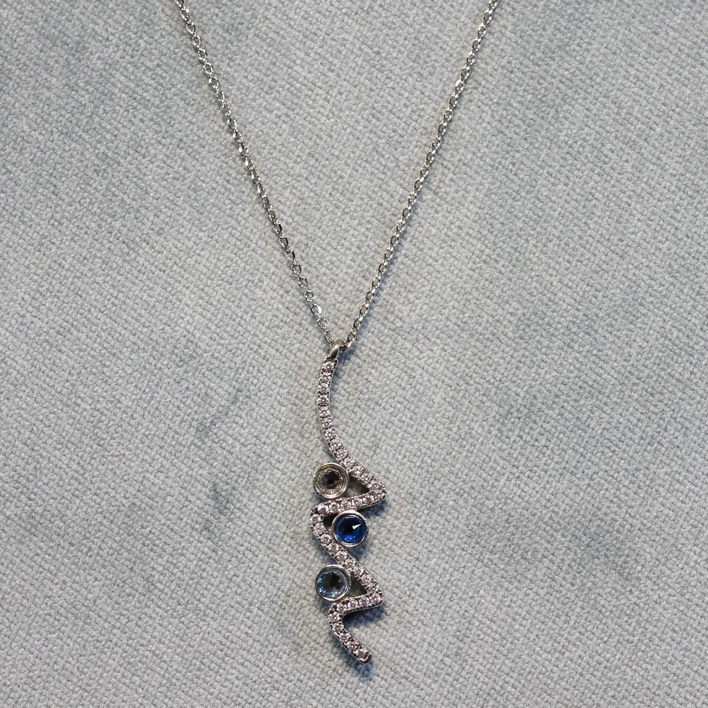 Spark zilveren ketting met Swarovski kristallen hanger NCS2088CCB