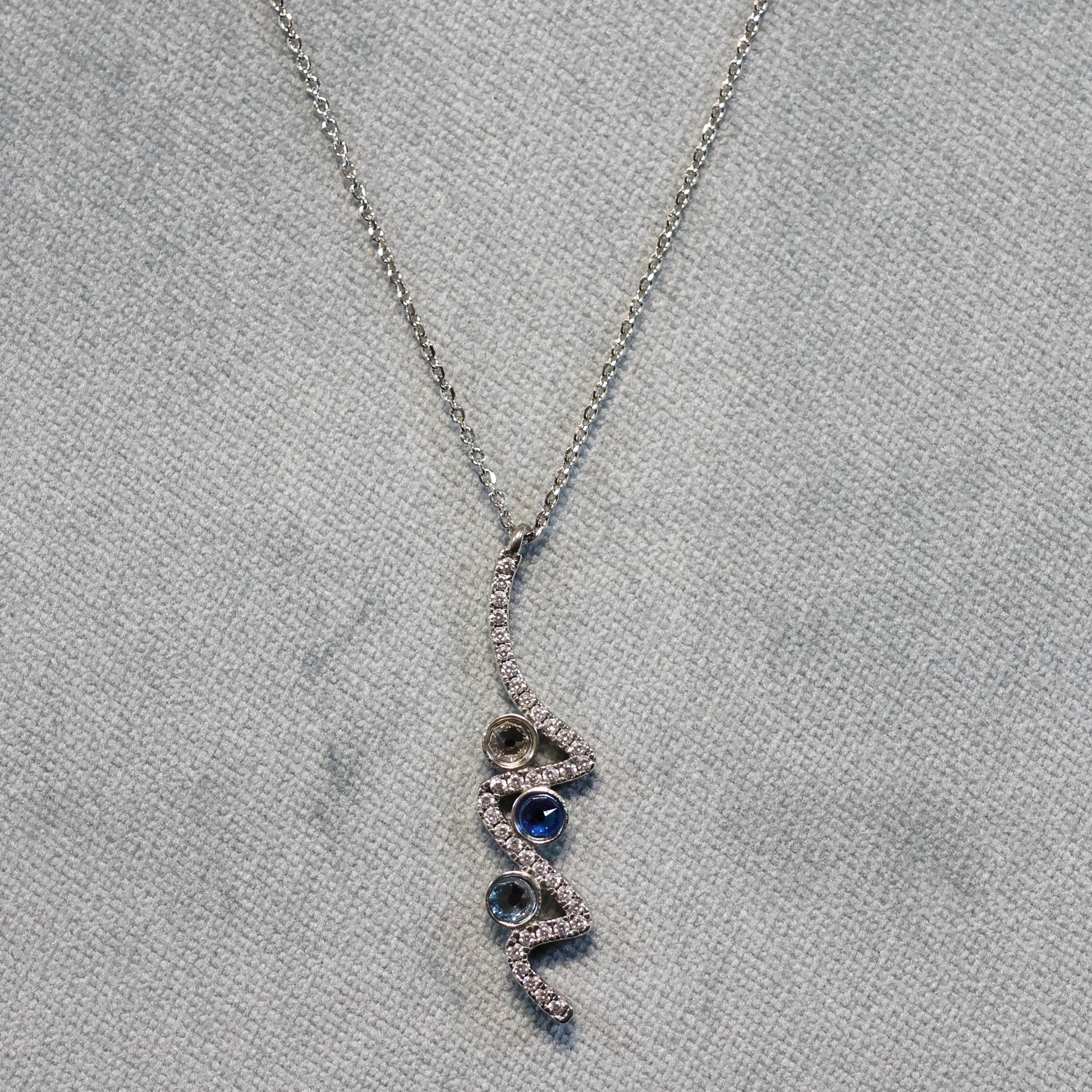 Spark zilveren ketting met Swarovski kristallen hanger NCS2088CCB