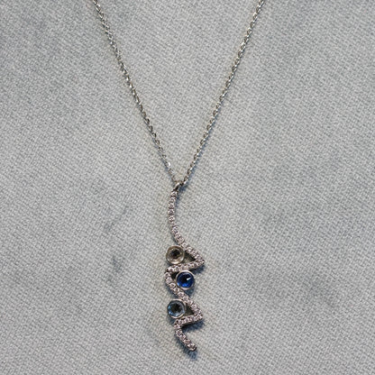 Spark zilveren ketting met Swarovski kristallen hanger NCS2088CCB