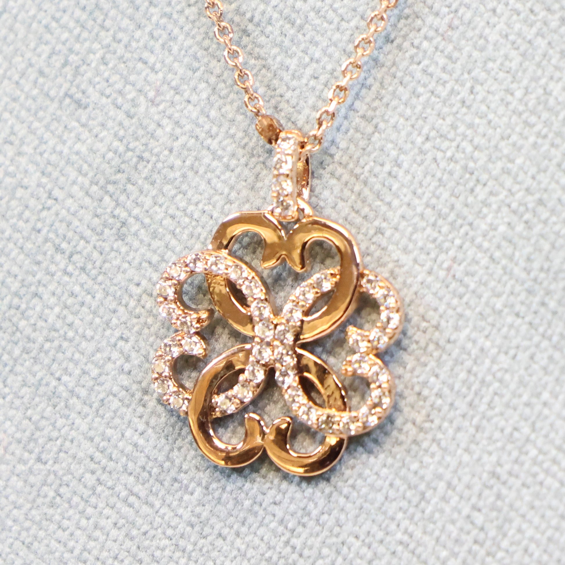 Naiomy Moments Rosé vergulde zilveren  ketting met hanger B4C06