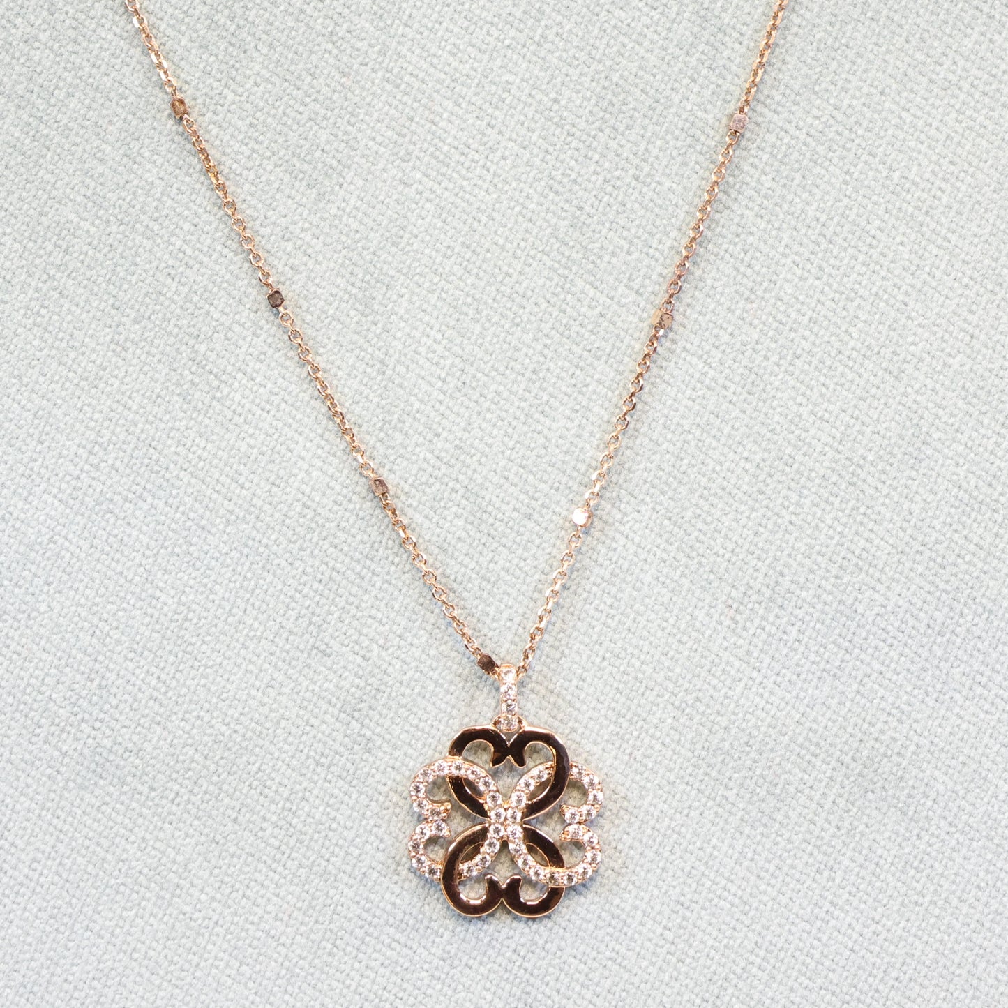 Naiomy Moments Rosé vergulde zilveren  ketting met hanger B4C06