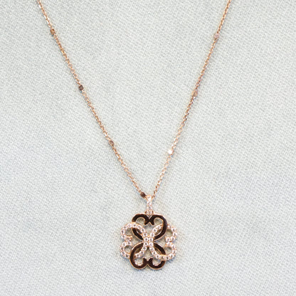 Naiomy Moments Rosé vergulde zilveren  ketting met hanger B4C06