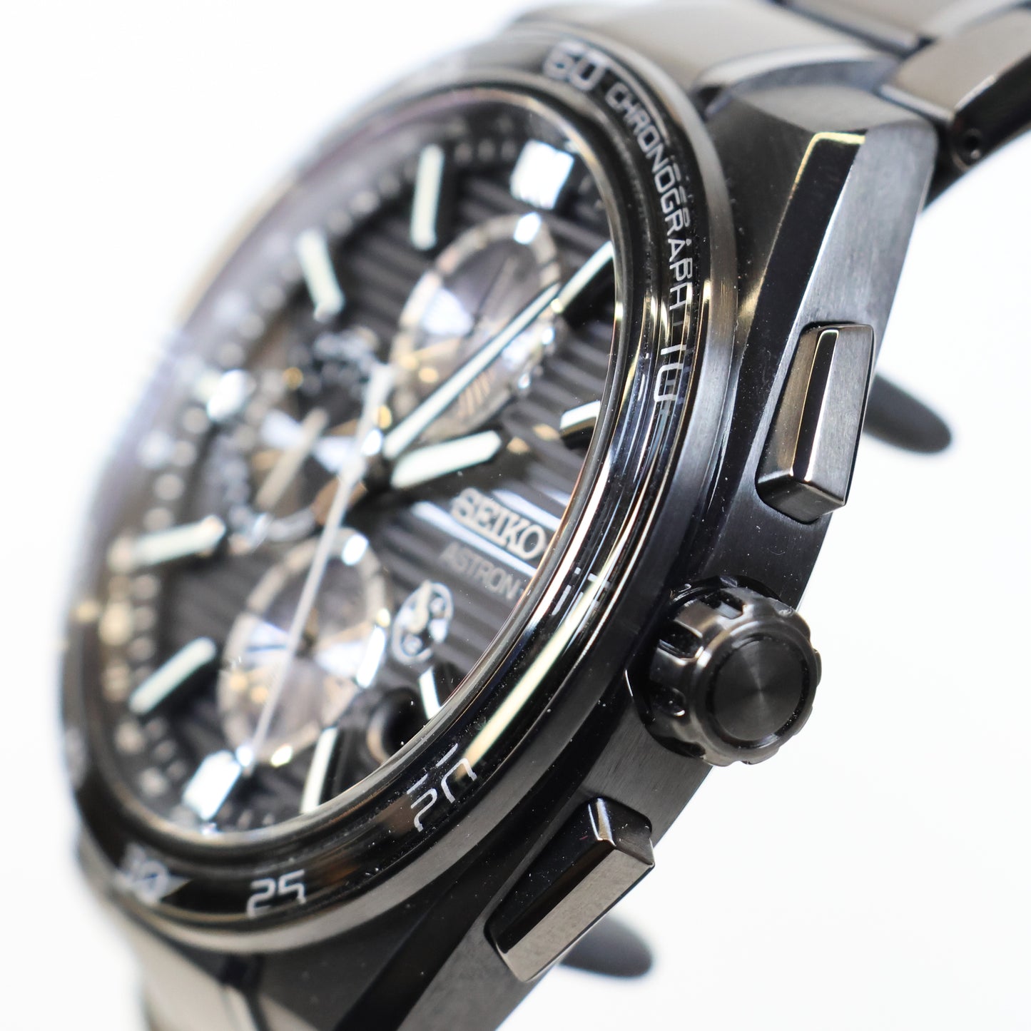 Seiko Astron SSH179J1 titanium herenhorloge GPS solar dual time black