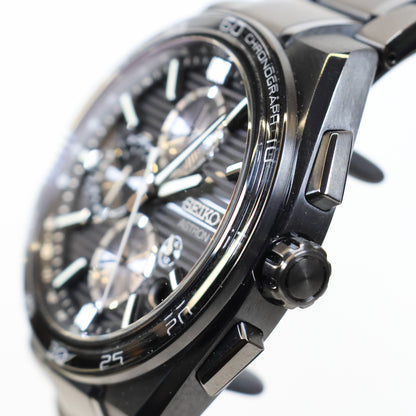 Seiko Astron SSH179J1 titanium herenhorloge GPS solar dual time black