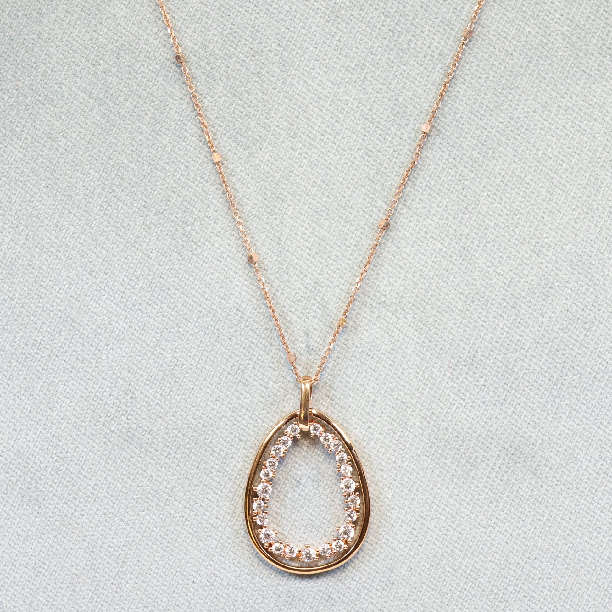 Naiomy silver rosé vergulde zilveren ketting met hanger N5M05