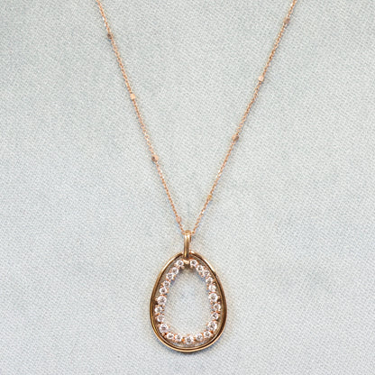 Naiomy silver rosé vergulde zilveren ketting met hanger N5M05