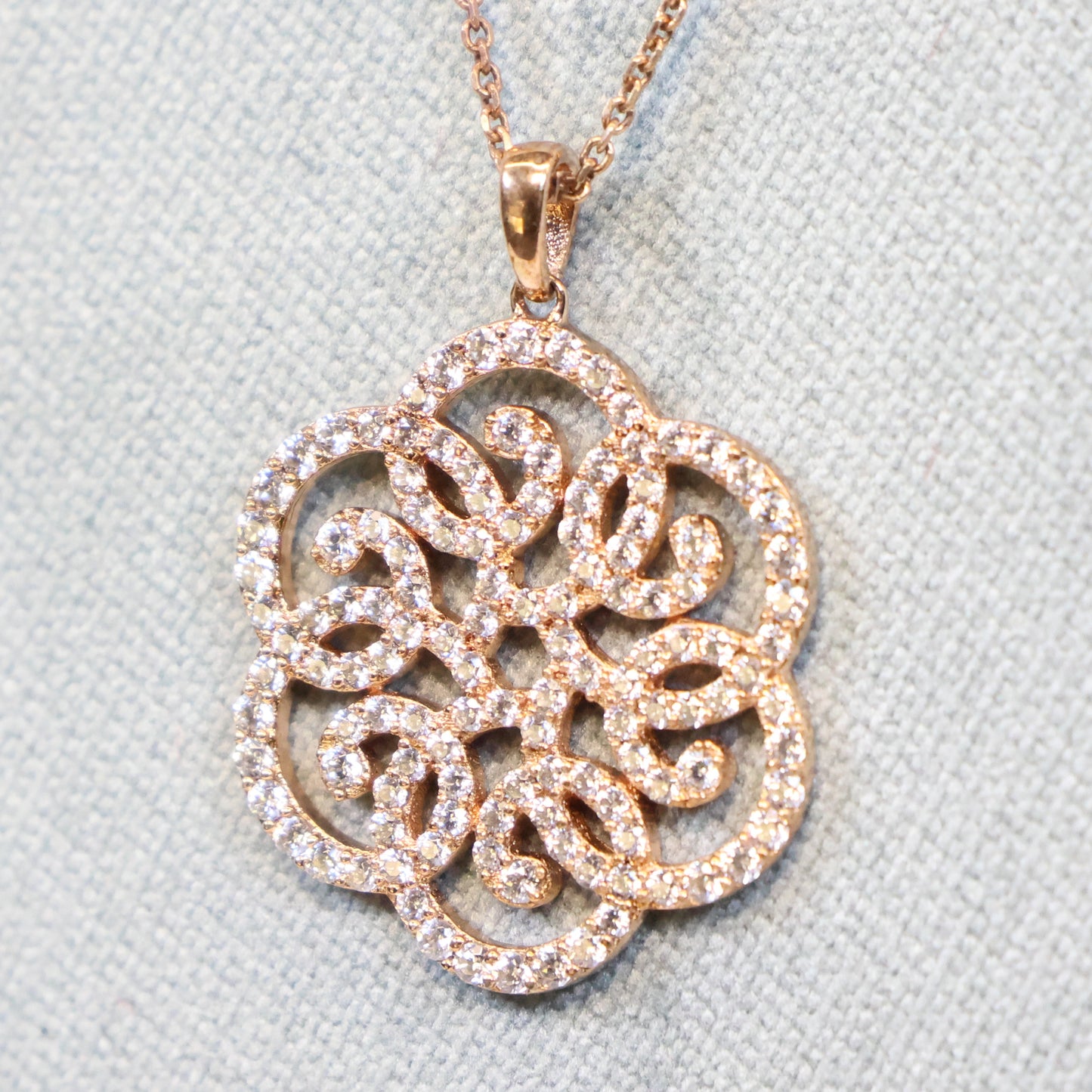 Naiomy silver rosé vergulde zilveren ketting met hanger N5D05