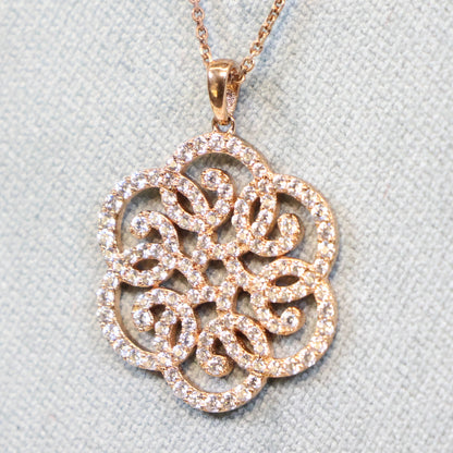 Naiomy silver rosé vergulde zilveren ketting met hanger N5D05