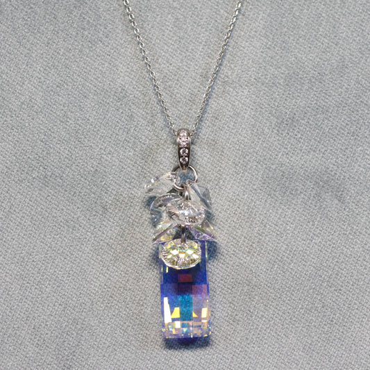 Spark zilveren ketting met Swarovski kristallen hanger NP6696AB