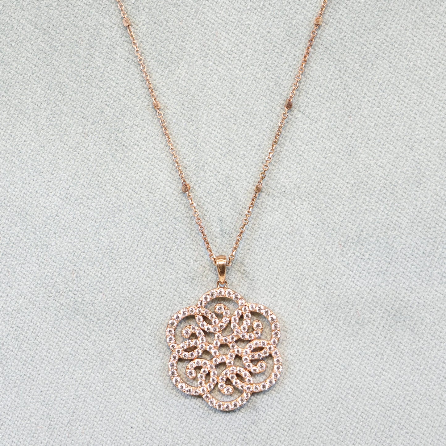 Naiomy silver rosé vergulde zilveren ketting met hanger N5D05