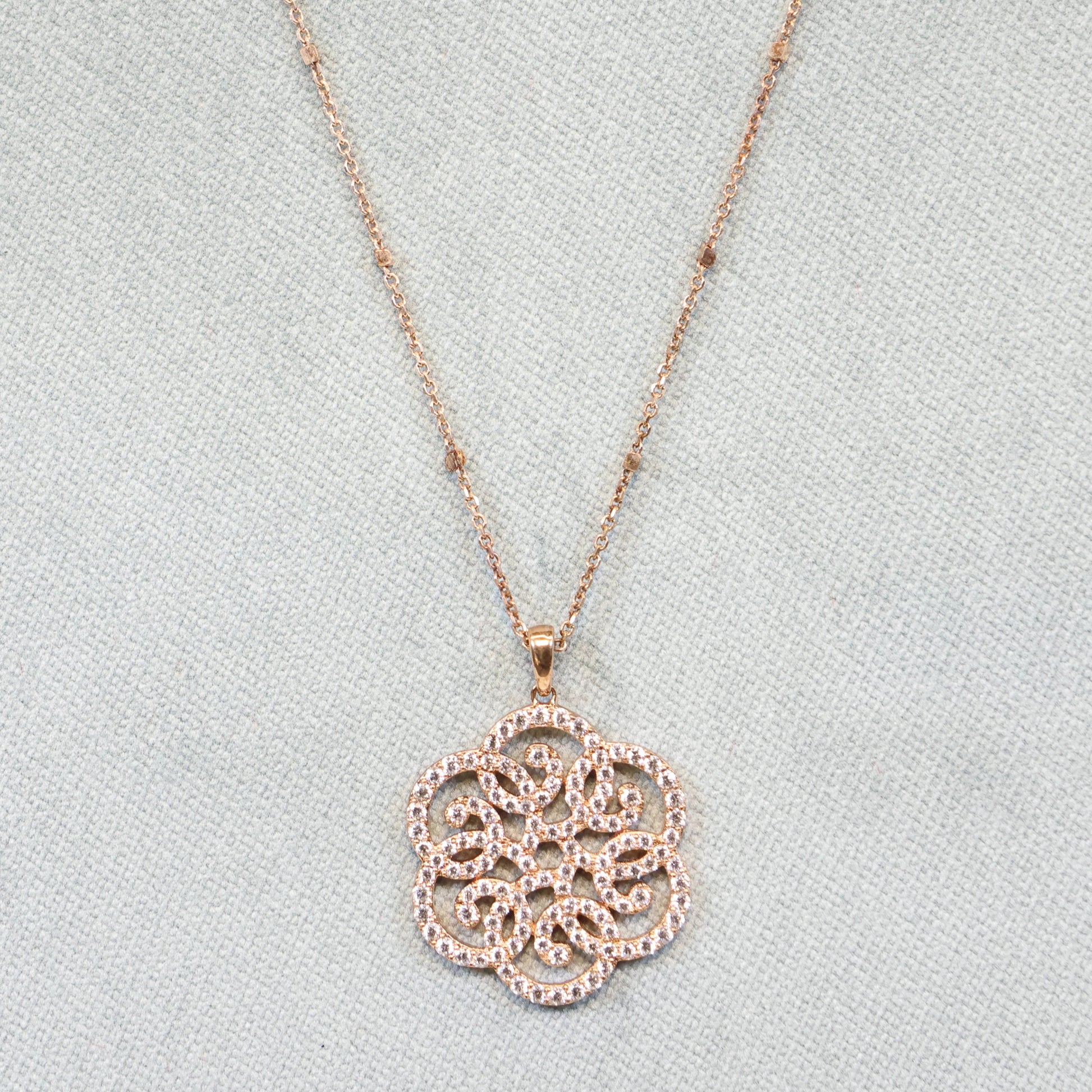 Naiomy silver rosé vergulde zilveren ketting met hanger N5D05