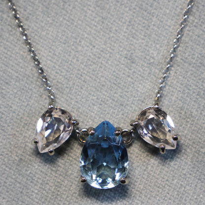 Spark zilveren ketting met Swarovski kristallen tussenstuk NP43203AQC