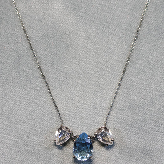 Spark zilveren ketting met Swarovski kristallen tussenstuk NP43203AQC