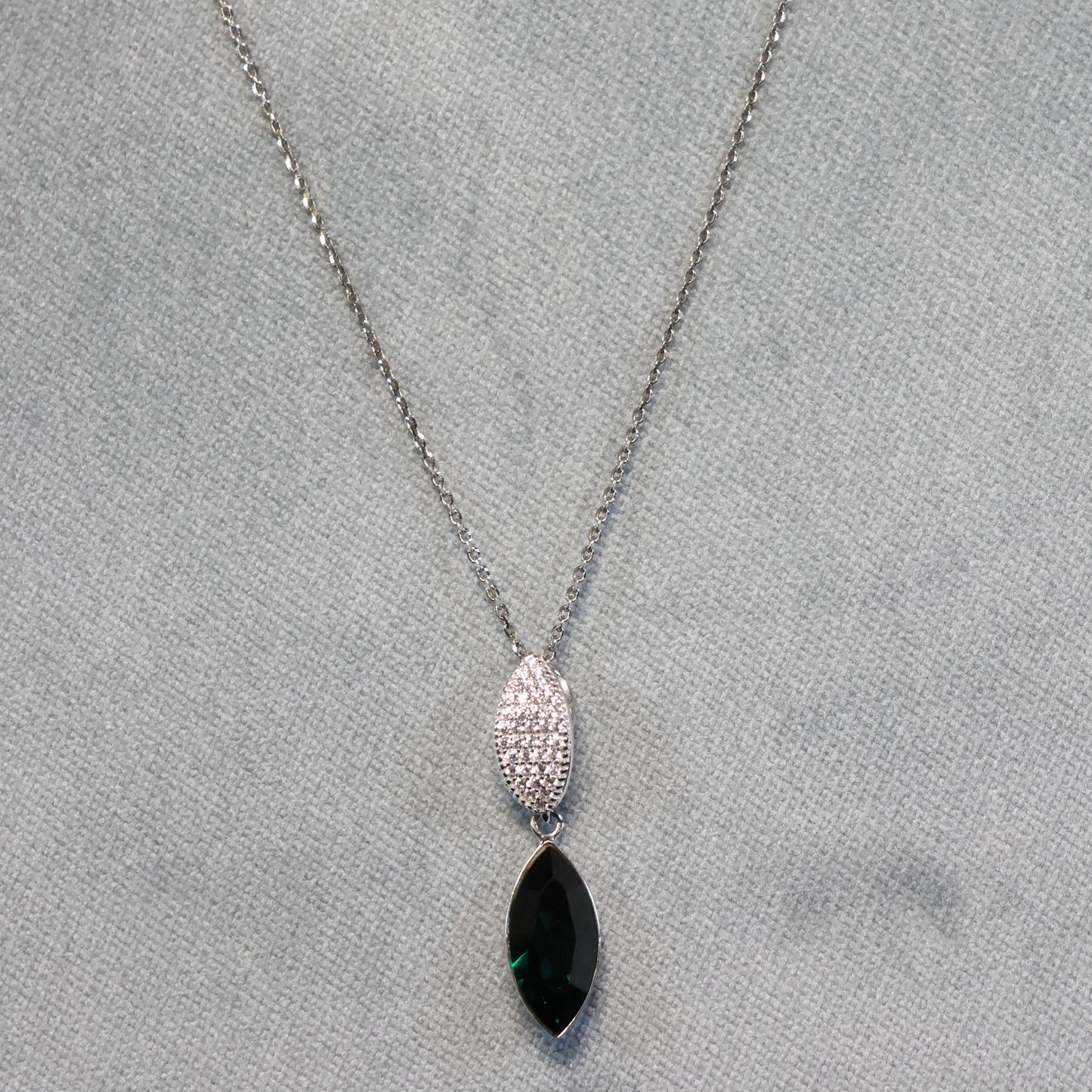 Spark zilveren ketting met Swarovski kristallen hanger NCD422815EM