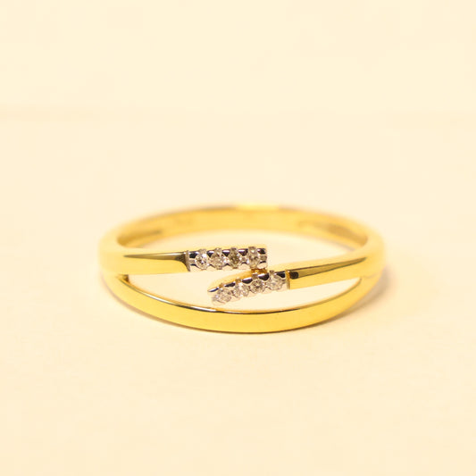 18KT geel gouden ring met briljant 065549A