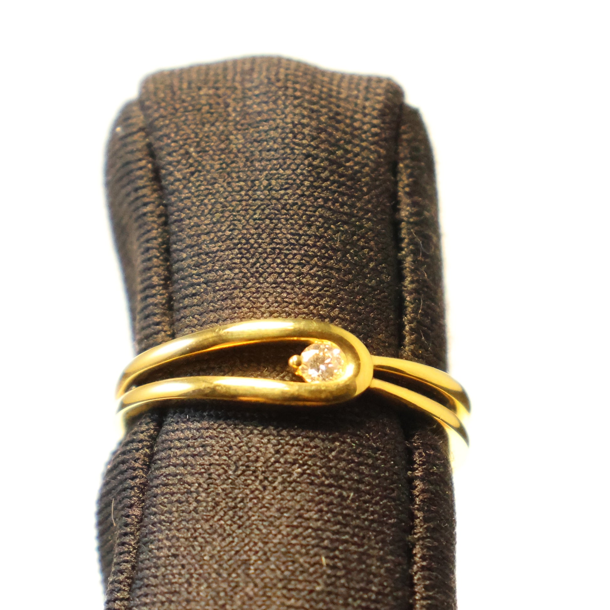 Geel gouden ring met briljant 059549A