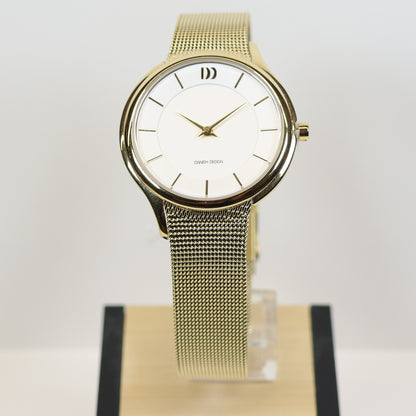 Danish Design dameshorloge IV05Q1194 gold milanese band