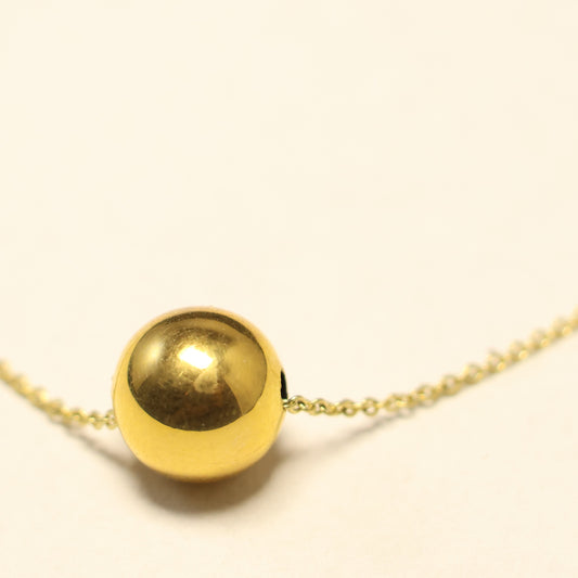 18KT geel gouden ketting met bolletje 060360/42