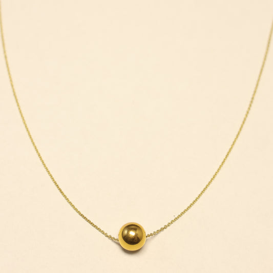 18KT geel gouden ketting met bolletje 060360/42