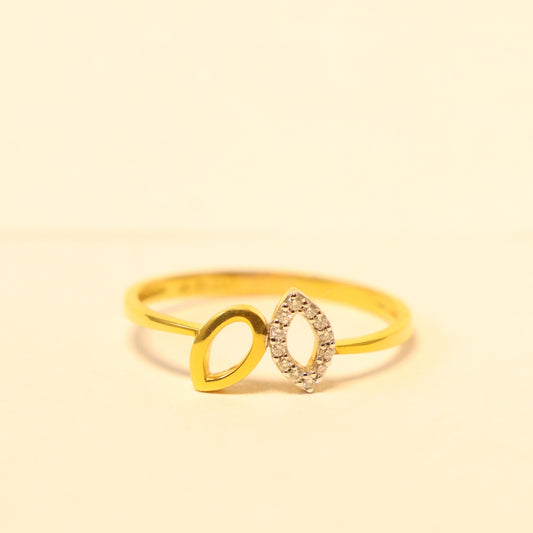 18KT geel gouden ring met briljant 060023A