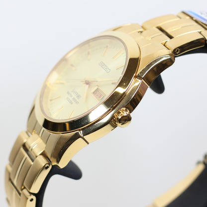 Seiko herenhorloge SGGA62P1 quartz date gold dial