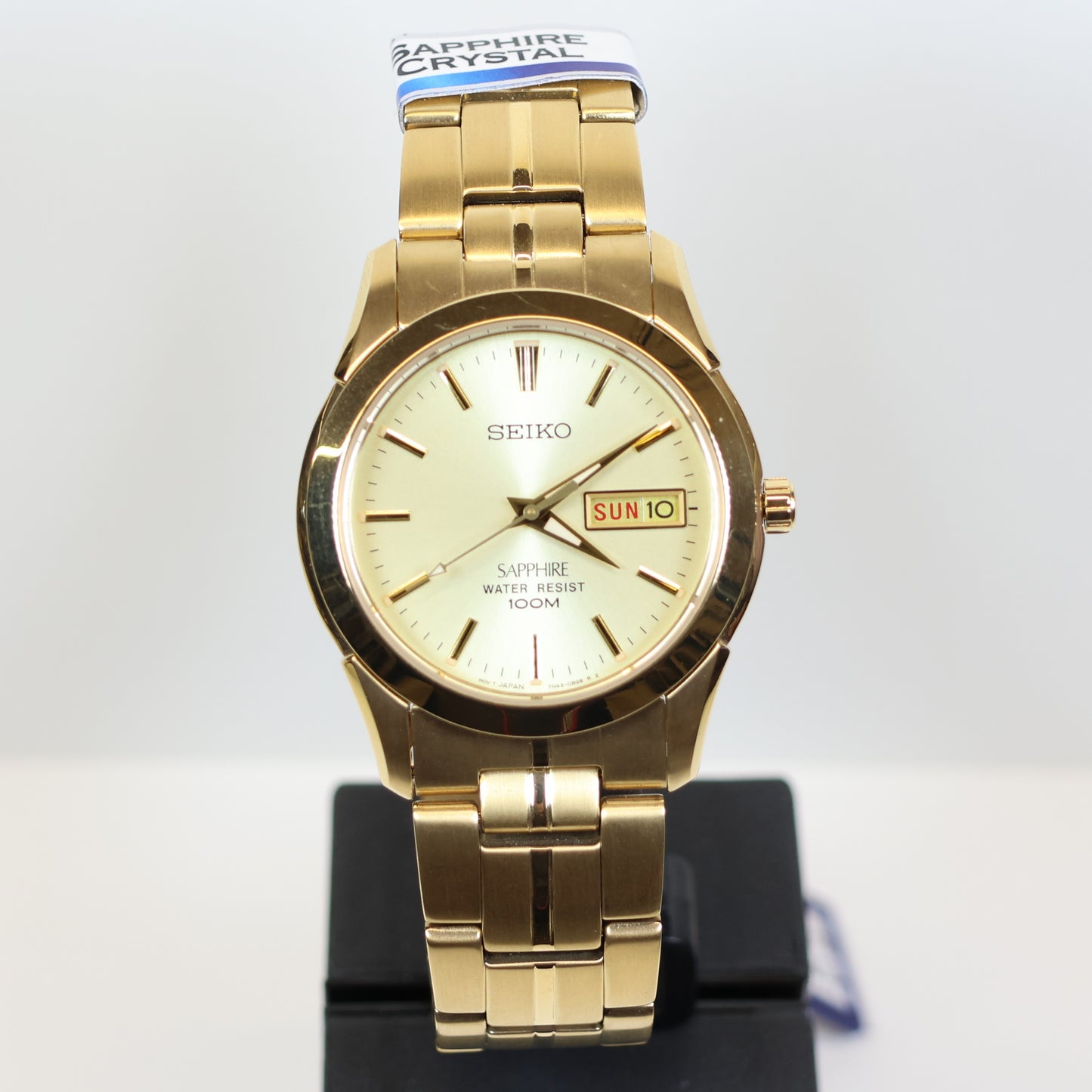 Seiko herenhorloge SGGA62P1 quartz date gold dial