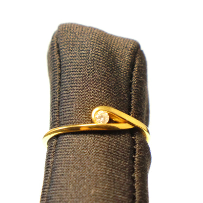 Geel gouden ring met briljant 058375A