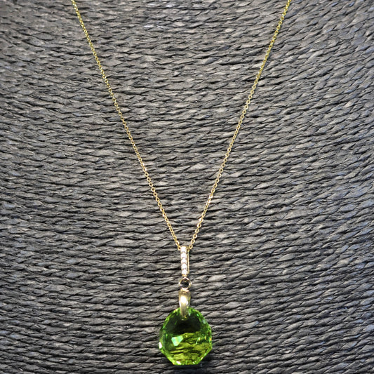 Spark 18karaat vergulde Zilveren Halsketting met Zirconia NCG643616CG