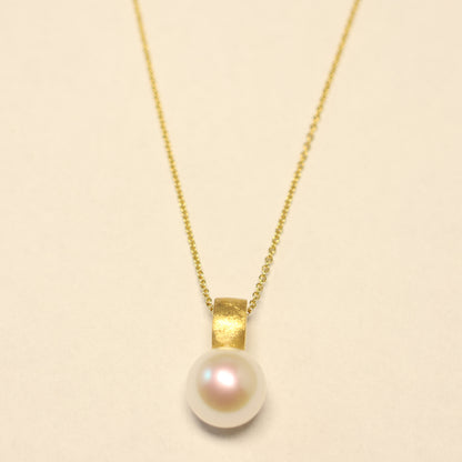 18KT gouden hanger met parel 067182/P