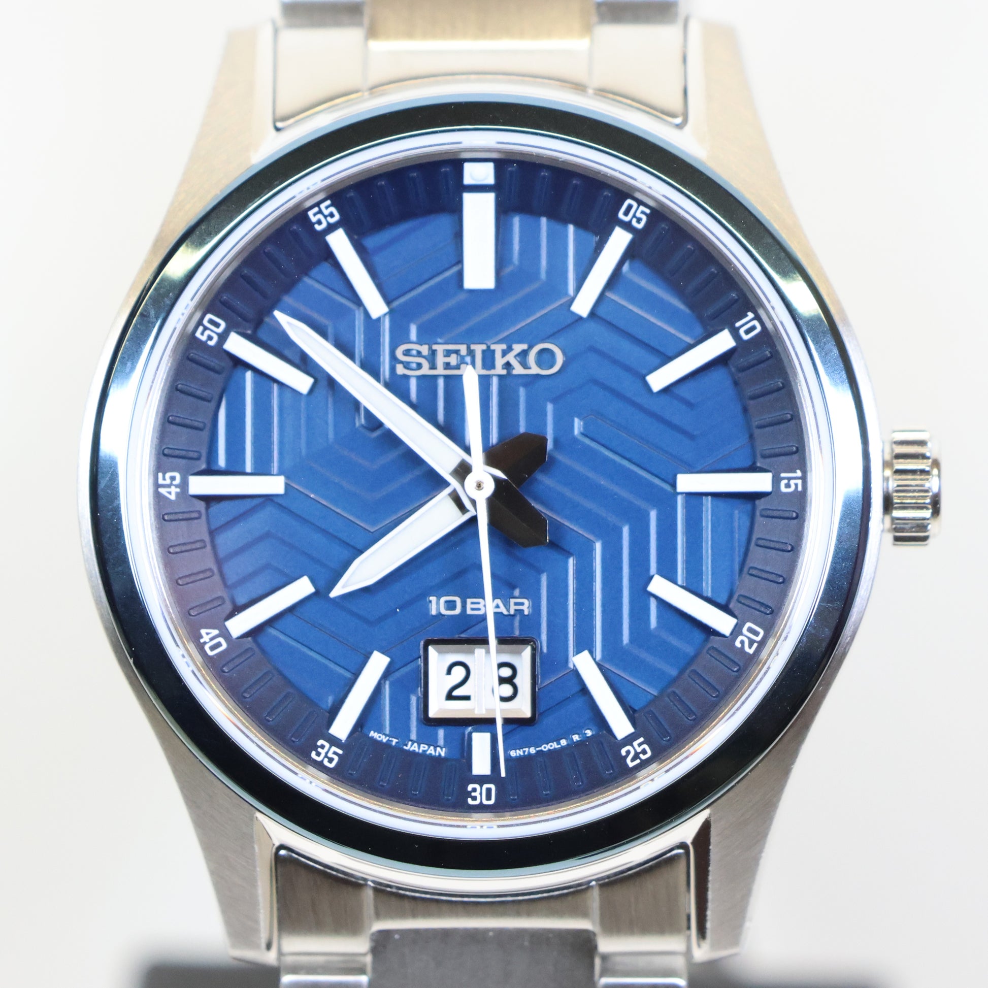 Seiko herenhorloge SUR559P1 quartz date blue dial