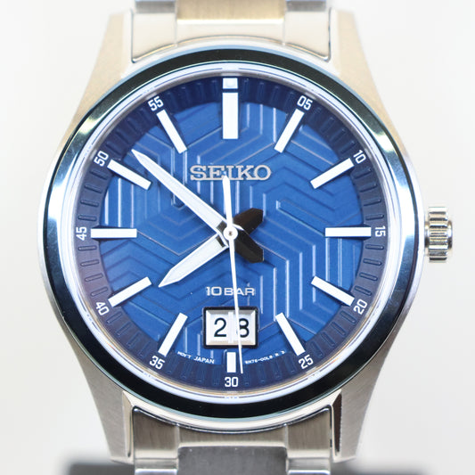 Seiko herenhorloge SUR559P1 quartz date blue dial