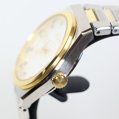 Seiko horloge dames SUR604P1 bicolor white dial diamond