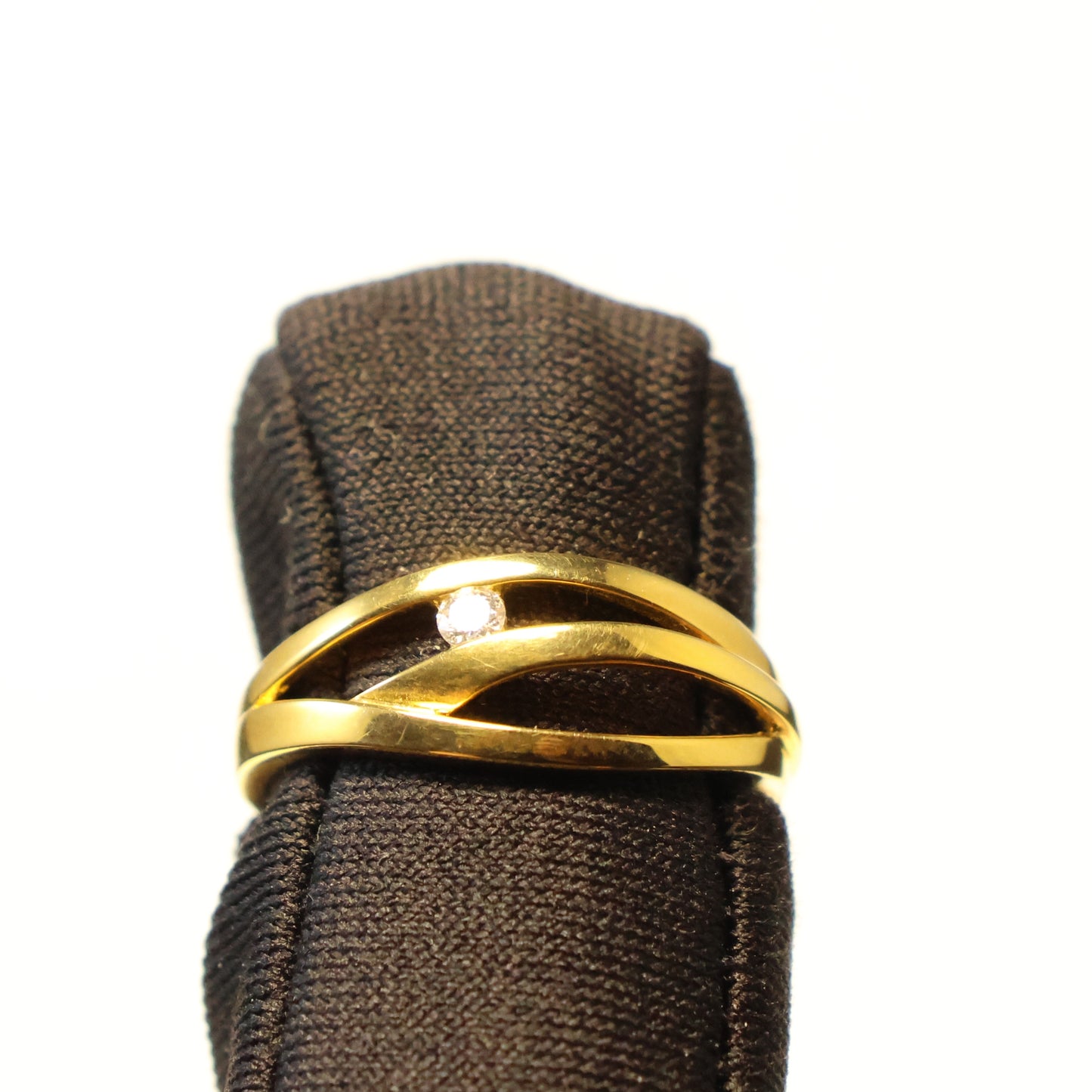 Geel gouden ring met briljant 060701A