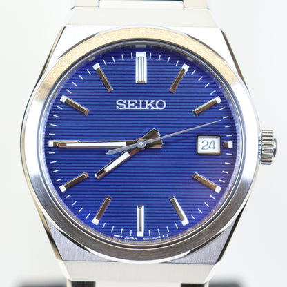 Seiko herenhorloge SUR555P1 quartz date blue dial