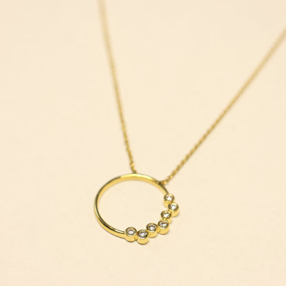 geel gouden Ketting met tussenstuk 065086/A
