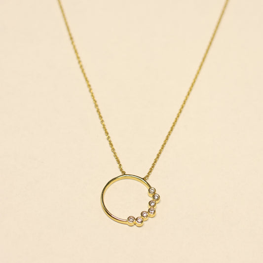 geel gouden Ketting met tussenstuk 065086/A
