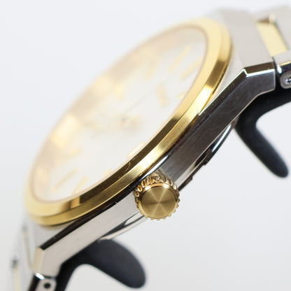 Seiko herenhorloge SUR558P1 quartz date bicolor white dial