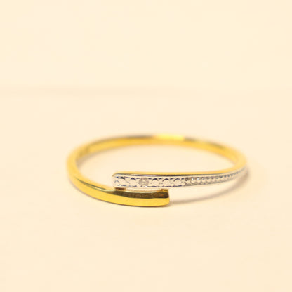18KT geel gouden ring met briljant 063453A