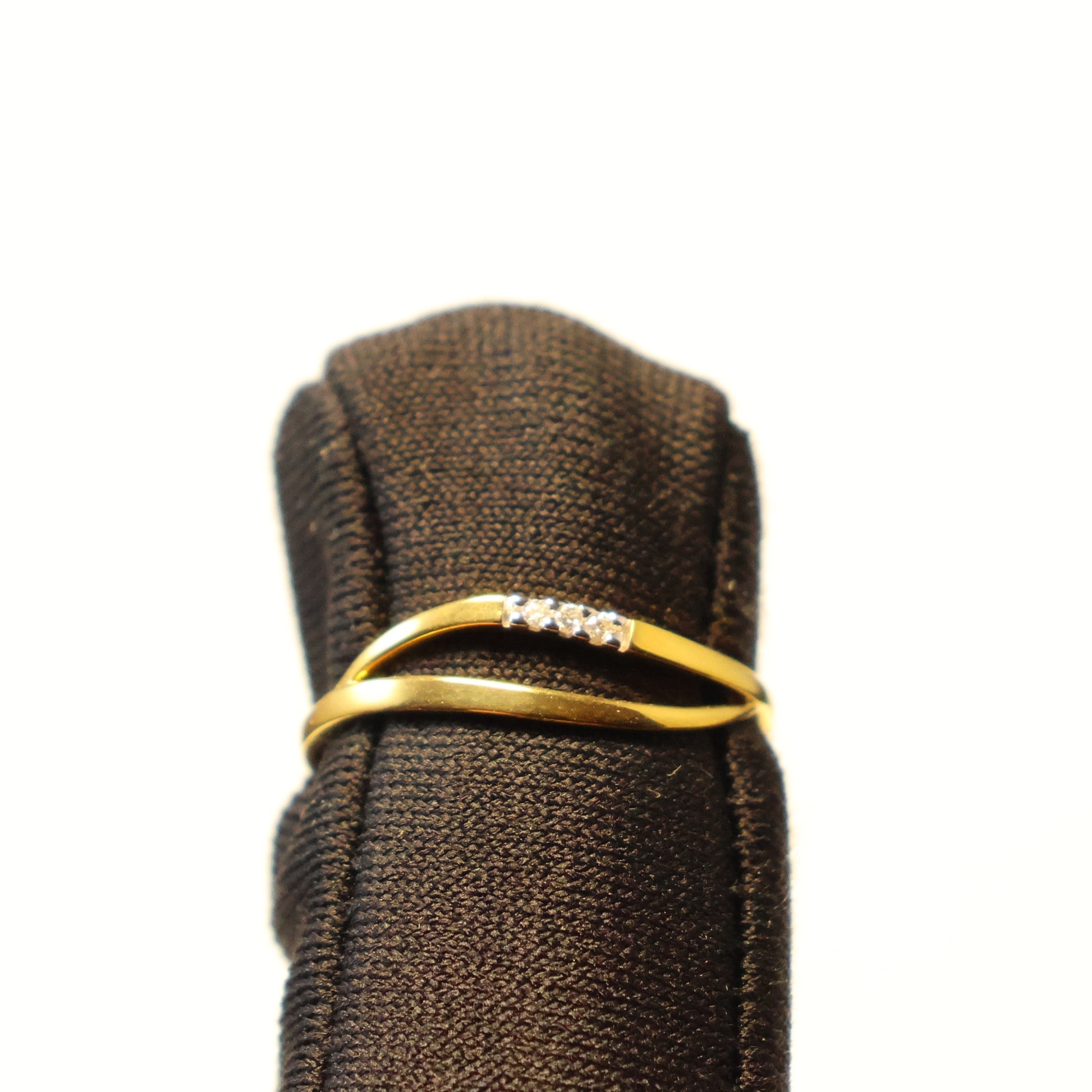 18KT geel gouden ring met briljant 060776A