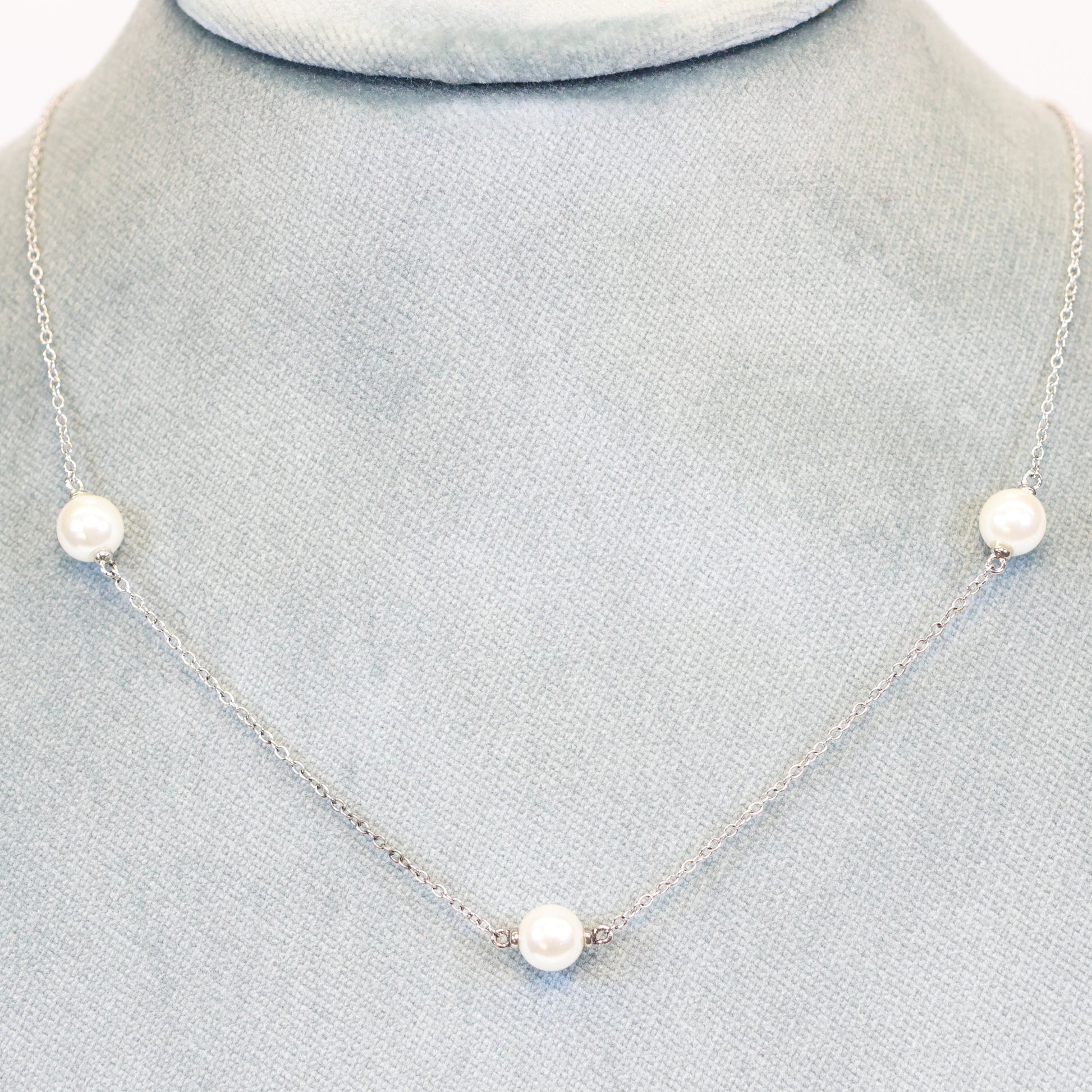 Naiomy Moments zilveren ketting met Parels B9C05