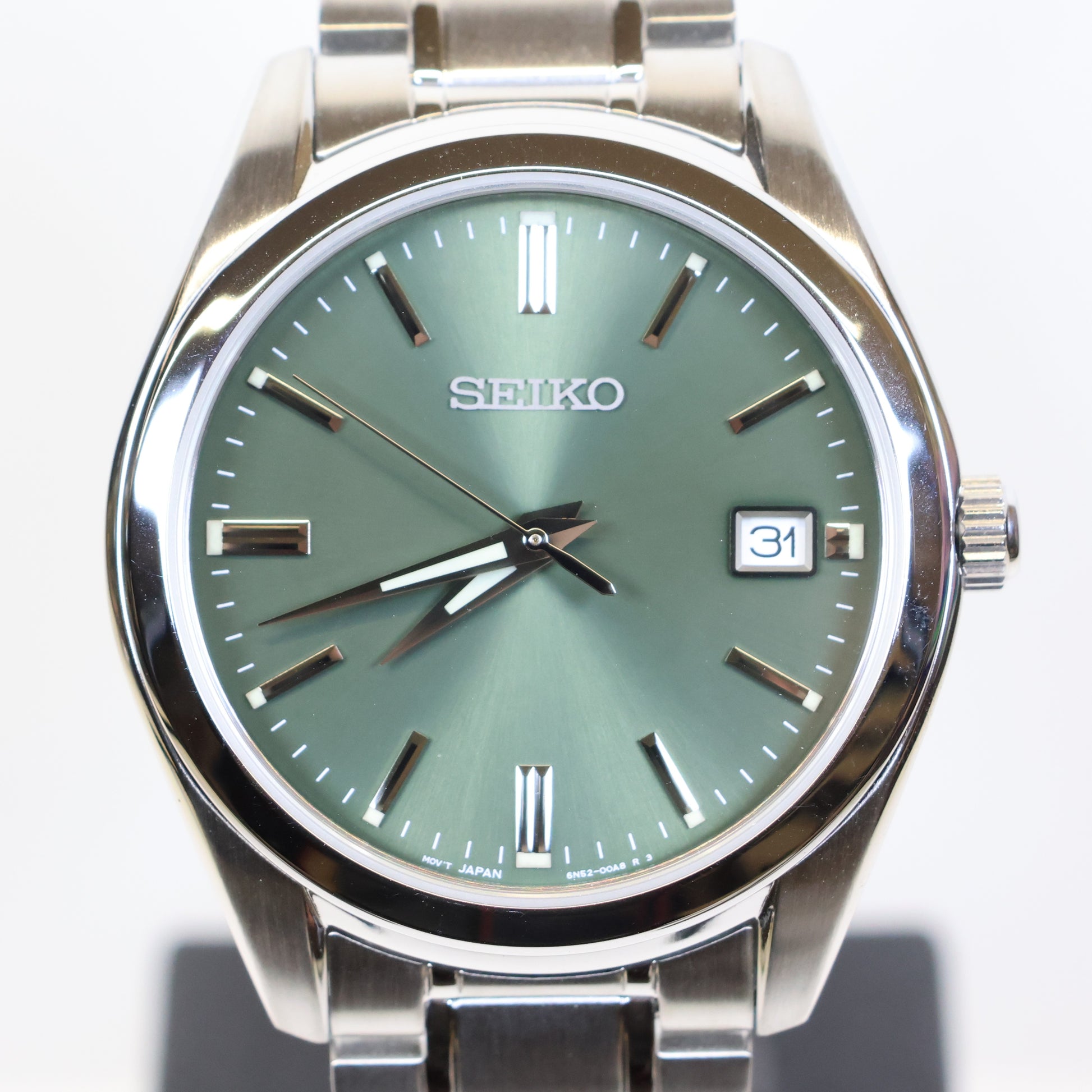 Seiko herenhorloge SUR527P1 quartz date green dial